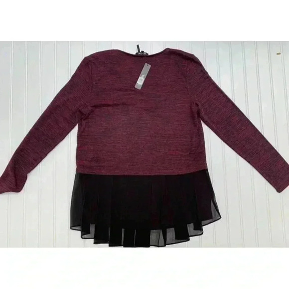 Nic + Zoe Mixed Media V-Neck Party In The Back Sweater Small NEW 1012 - Picture 7 of 7